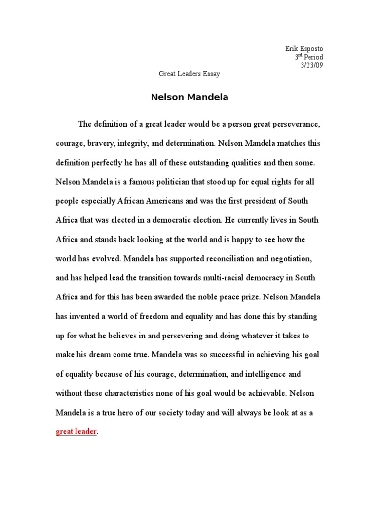short paragraph on a great leader best leadership essays